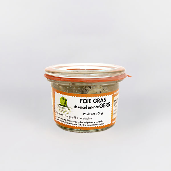Photo d'un pot de 60g de foie gras de canard